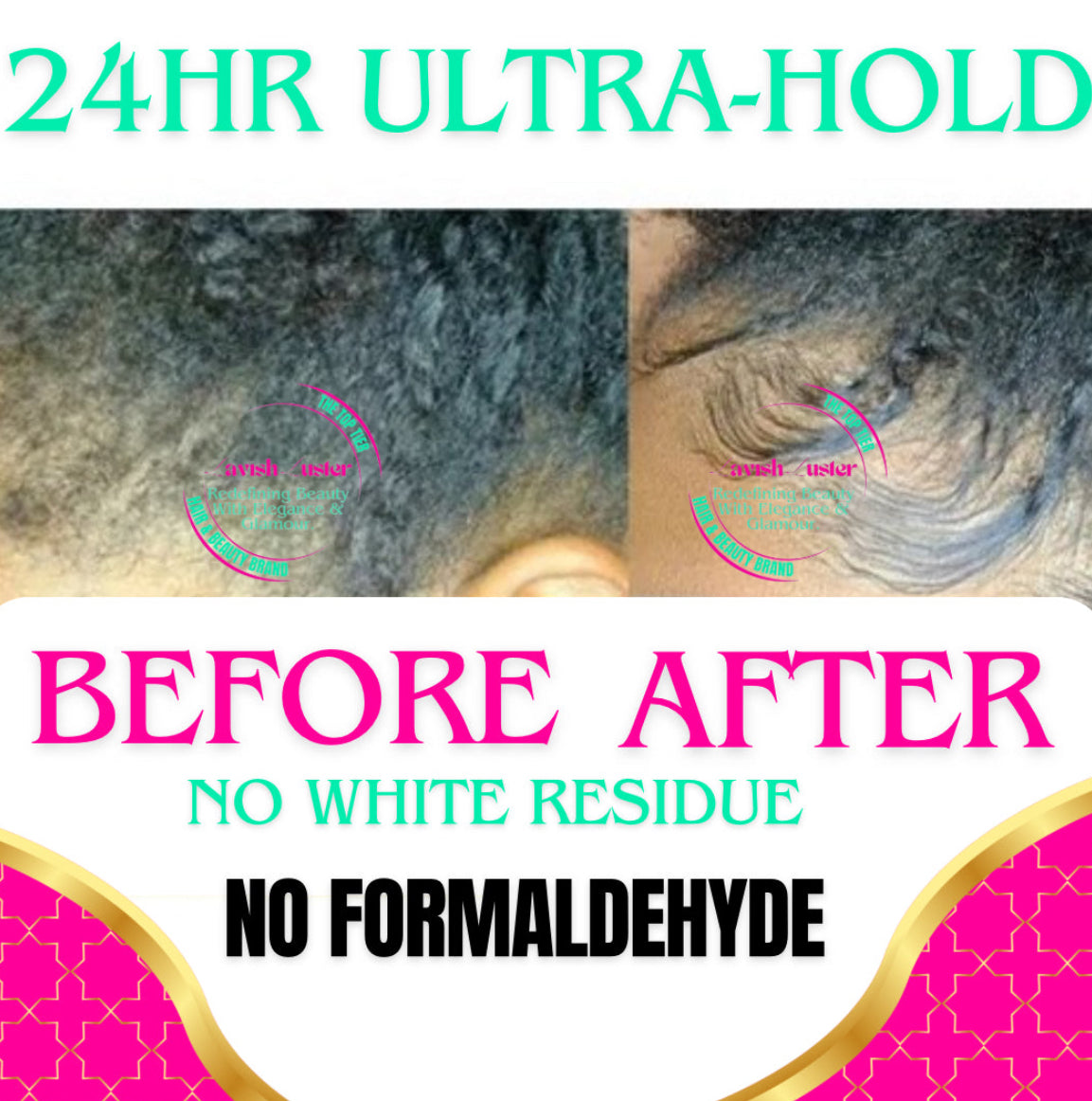 Sleek edge control for braids, ponytails, and protective styles