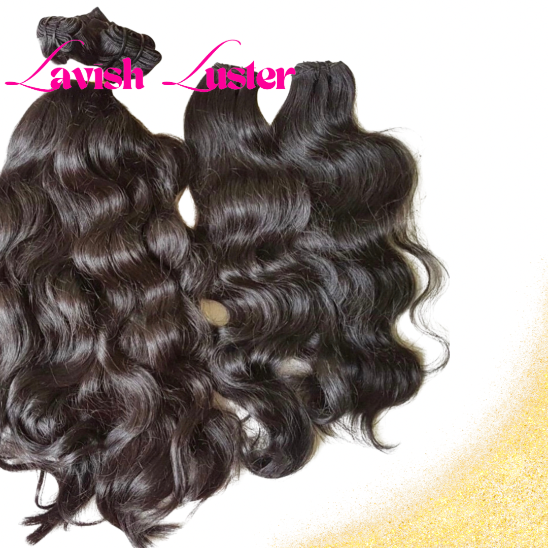 Raw Cambodian human hair, natural wave pattern and strong cuticles