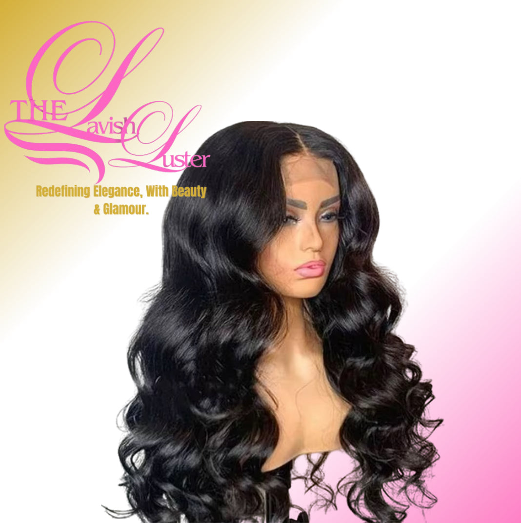 Premium 13x6 HD Lace Closure Wig - 200% Density, Glueless, Virgin Human Hair, Pre-Plucked Hairline, Body Wave - Natural Color