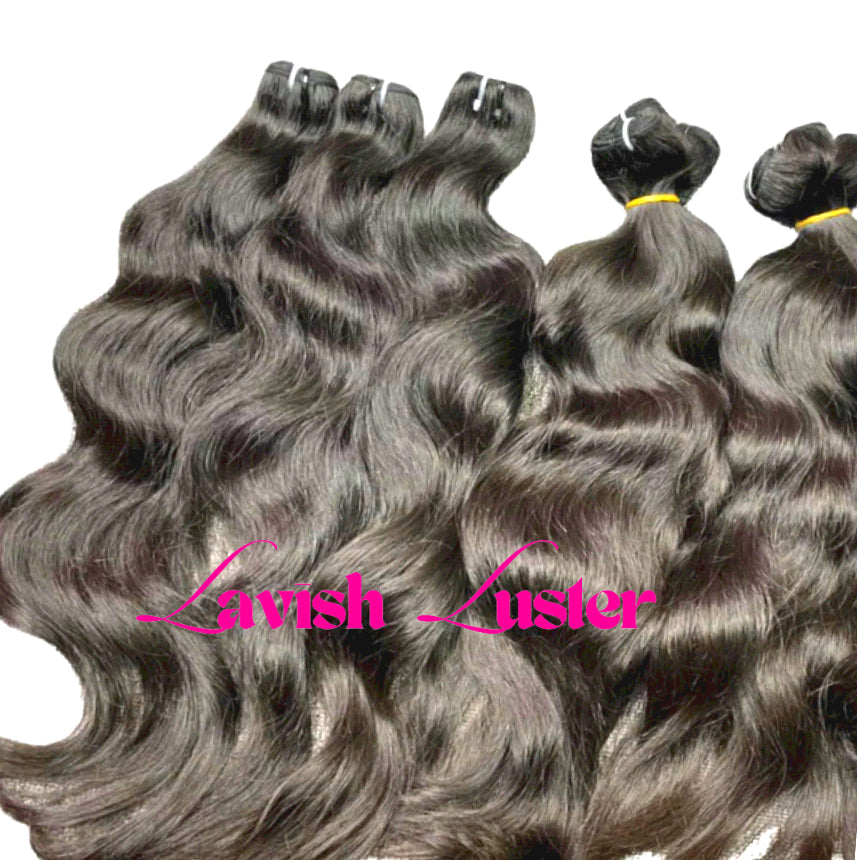 Uncompromised Quality and Elegance! Opulence with our premium Luxury Raw Indian Hair Bundles. Sourced directly from India, renowned for its lush hair textures, our unprocessed hair bundles offer unparalleled quality