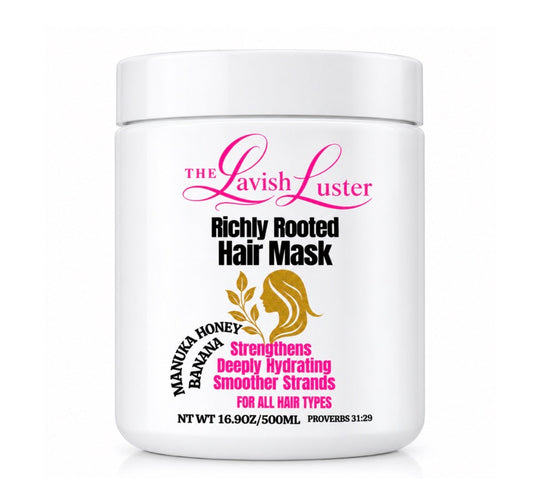 The Lavish Luster Richly Rooted Hair Mask with Manuka honey and banana extract, 500 mL