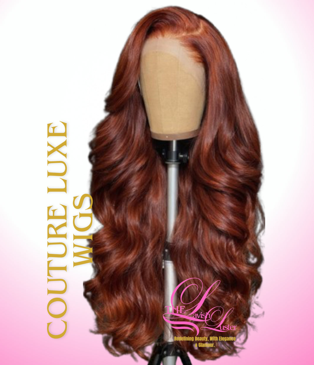 Auburn full frontal lace wig