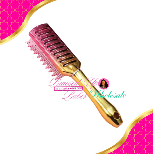 Upgrade your hairline with our Glam Brushes, crafted for both performance and style. Featuring a sophisticated vented design, these brushes enhance airflow and minimize drying time, ensuring quick and efficient styling. Their lightweight, ergonomic handle makes them easy to maneuver, providing a comfortable grip and superior control. Ideal for all hair types, Glam Brushes help you achieve salon-quality results with minimal effort. Perfect for everyday use or special occasions, they are a must-have tool in y