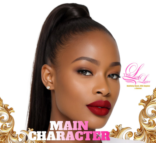 Woman with red lipstick from the Lavish Luster