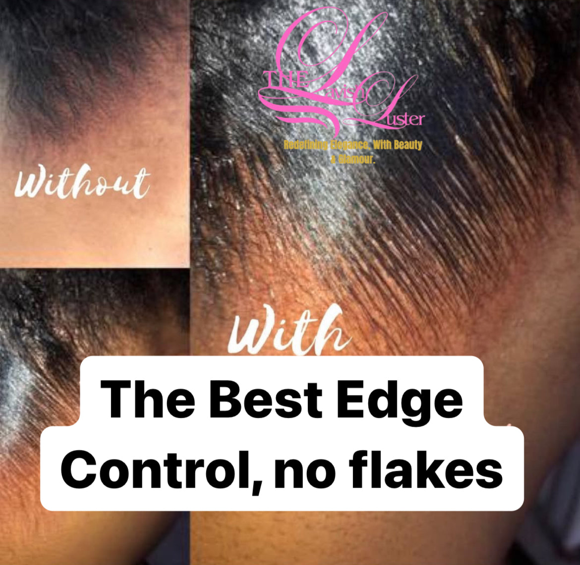 Edge control gel in compact jar, strong hold for 4C and curly hair